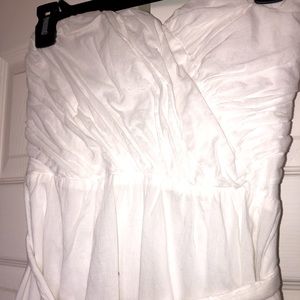 Strapless white Express Dress